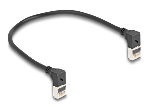 [80279] Delock Netzwerkkabel - RJ-45 (M) nach oben angewinkelt zu RJ-45 (M)