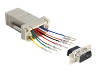 [65462] Delock Adapter Sub-D 9 Pin male > RJ45 female assembly kit - Serieller Adapter - RJ-45 (W)