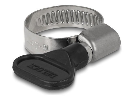 [19450] Delock Schlauchschelle - geeignet für 16 - 25 mm Schlauch - Schwarz (Packung mit 10)