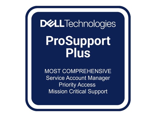 [T160_3OS5P4H] Dell Erweiterung von 3 jahre Next Business Day auf 5 jahre ProSupport Plus 4H Mission Critical - Serviceerweiterung - Arbeitszeit und Ersatzteile (für Server)