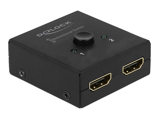 [64072] Delock HDMI 2 - 1 bidirectional 4K 60 Hz compact