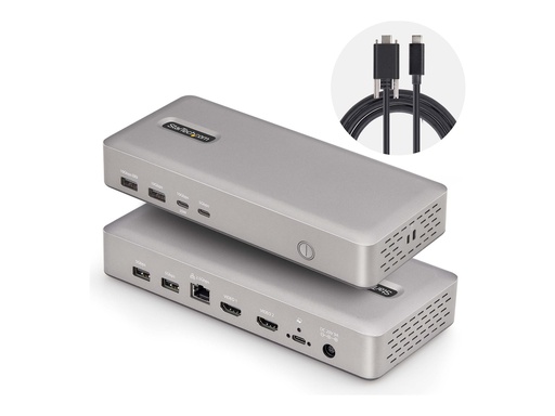 [155UE-USB4-DOCK] StarTech.com USB4 Docking Station, USB-C 40Gbps, Dual Video HDMI, Up to 2x 4K 60Hz 4:4:4 (RGB)