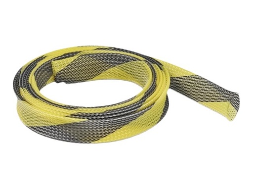 [20747] Delock Geflechtschlauch - dehnbar - 2 m - Schwarz