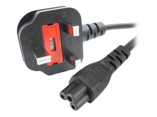 [PXTNB3SUK2M] StarTech.com 2 m GB Laptop Ladekabel,  BS 1363 auf C5, 2,5A 250V, 18AWG, Notebook / Laptop Ersatzstromkabel, UK Laptop Netzteil Stromkabel, Kleeblatt/Mickey Mouse Netzkabel (PXTNB3SUK2M)