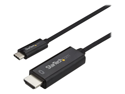 [CDP2HD1MBNL] StarTech.com Startech 3ft (1m) USB C to HDMI Cable, 4K 60Hz USB Type C to HDMI 2.0 Video Adapter Cable, Thunderbolt 3 Compatible, Laptop to HDMI Monitor/Display, DP 1.2 Alt Mode HBR2 Cable, Black - 4K USB-C Video Cable (CDP2HD1MBNL)