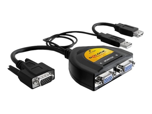 [61968] Delock 2 Port VGA Data Splitter - Video-Verteiler