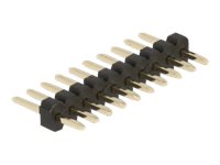 [66686] Delock Stiftleiste (10 Stifte, Abstand 1,27 mm) - Schwarz (Packung mit 5)