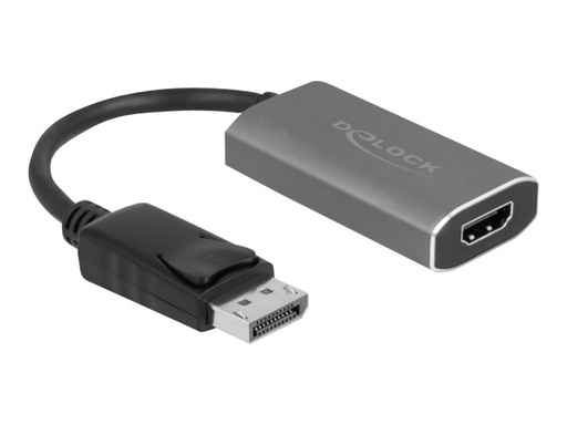 [63118] Delock Videoadapter - DisplayPort männlich Verriegelung zu HDMI, USB-C (nur Spannung)