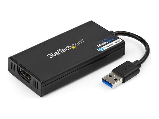 [USB32HD4K] StarTech.com USB 3.0 to HDMI Adapter, 4K 30Hz Ultra HD, DisplayLink Certified, USB Type-A to HDMI Display Adapter Converter for Monitor, External Video & Graphics Card, Mac & Windows - USB to HDMI Adapter (USB32HD4K)