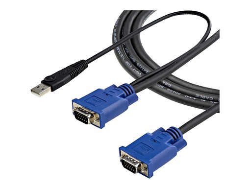[SVECONUS15] StarTech.com KVM Kabel USB VGA für KVm Switch 4,5m - Kabelsatz für KVM Umschalter 1x USB Stecker 2x VGA Stecker - Octopuskabel - Video- / USB-Kabel - USB, HD-15 (VGA)