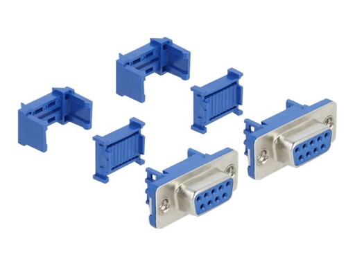 [66595] Delock Serieller Anschluss - DB-9 (W) - Blau (Packung mit 2)