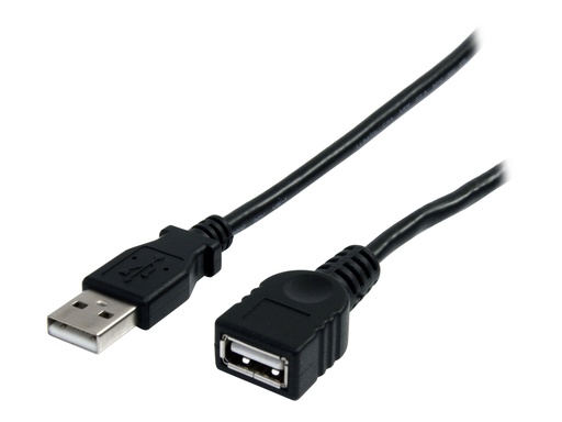 [USBEXTAA10BK] StarTech.com 10 ft Black USB 2.0 Extension Cable A to A - 10ft USB 2.0 Extension Cable - 10ft USB male female Cable (USBEXTAA10BK)