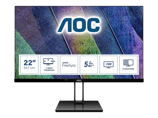 [22V2Q] AOC 22V2Q - LED-Monitor - 54.6 cm (21.5") - 1920 x 1080 Full HD (1080p)