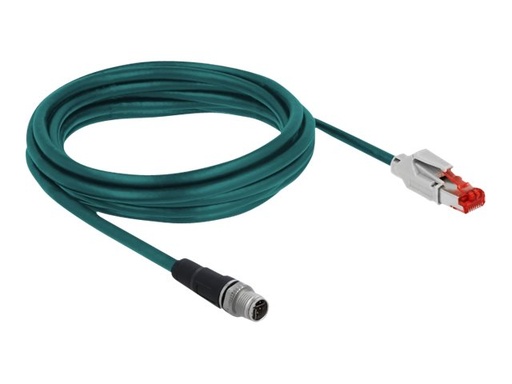 [85427] Delock Netzwerkkabel - 8 pin M12-X (M) zu RJ-45 (M)