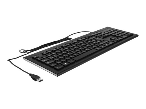 [12672] Delock Tastatur - USB - QWERTZ - Deutsch - Schwarz