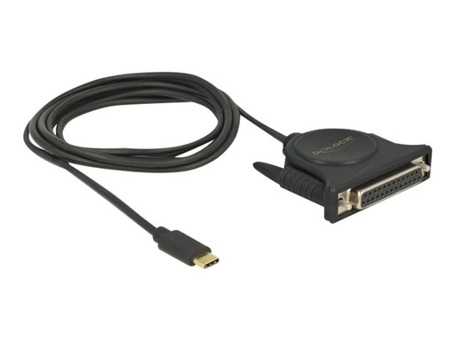 [62980] Delock USB-/Parallelkabel - USB-C (M) zu DB-25 (W)