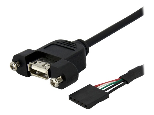 [USBPNLAFHD3] StarTech.com 90cm USB 2.0 Blendenmontage Kabel - USA A auf 5 pin Mainboard Pfostenstecker Buchse - Bu/Bu - USB-Kabel intern auf extern - 5-poliger USB 2.0-Header (W)