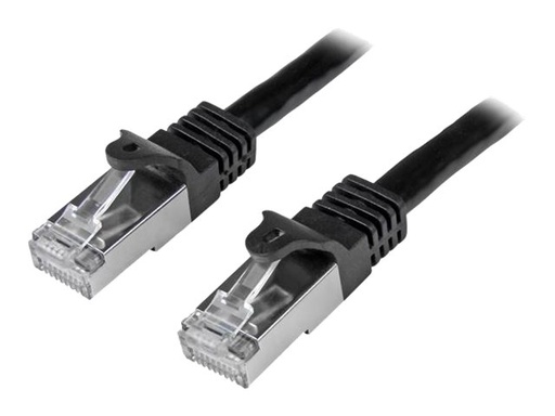[N6SPAT2MBK] StarTech.com 2m CAT6 Ethernet Cable, 10 Gigabit Shielded Snagless RJ45 100W PoE Patch Cord, CAT 6 10GbE SFTP Network Cable w/Strain Relief, Black, Wiring is UL Certified/TIA - Category 6 - 26AWG (N6SPAT2MBK)