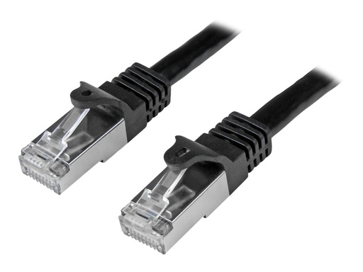 [N6SPAT2MBK] StarTech.com Startech 2m CAT6 Ethernet Cable, 10 Gigabit Shielded Snagless RJ45 100W PoE Patch Cord, CAT 6 10GbE SFTP Network Cable w/Strain Relief, Black, Wiring is UL Certified/TIA - Category 6 - 26AWG (N6SPAT2MBK)
