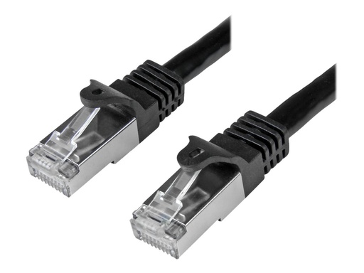 [N6SPAT3MBK] StarTech.com Startech 3m CAT6 Ethernet Cable, 10 Gigabit Shielded Snagless RJ45 100W PoE Patch Cord, CAT 6 10GbE SFTP Network Cable w/Strain Relief, Black, Wiring is UL Certified/TIA - Category 6 - 26AWG (N6SPAT3MBK)