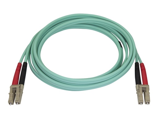 [450FBLCLC2] StarTech.com Aqua OM4 Duplex Multimode Fiber - 2m / 6 ft - 100 Gb - 50/125 - OM4 Fiber - LC to LC Fiber Patch Cable (450FBLCLC2)