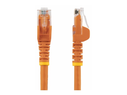 [N6PATC1MOR] StarTech.com 1m CAT6 Ethernet Cable, 10 Gigabit Snagless RJ45 650MHz 100W PoE Patch Cord, CAT 6 10GbE UTP Network Cable w/Strain Relief, Orange, Wiring is UL Certified/TIA - Category 6 - 24AWG (N6PATC1MOR)