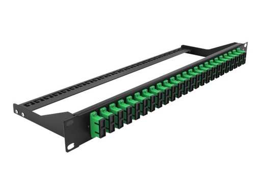 [43393] Delock Patch Panel - Rack montierbar - SC Duplex SM X 24 - Schwarz, grün - 1U - 48.3 cm (19")