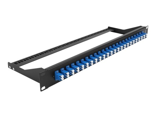 [43386] Delock Patch Panel - Rack montierbar - LC Duplex SM X 24 - Schwarz, Blau - 1U - 48.3 cm (19")