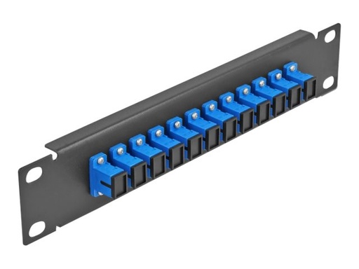 [66760] Delock Patch Panel - Schrankmontage - SC SM X 12 - Schwarz, Blau - 1U - 25.4 cm (10")