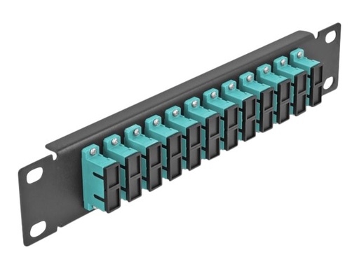 [66774] Delock Patch Panel - SC MM X 12 - Schwarz - 1U - 25.4 cm (10")