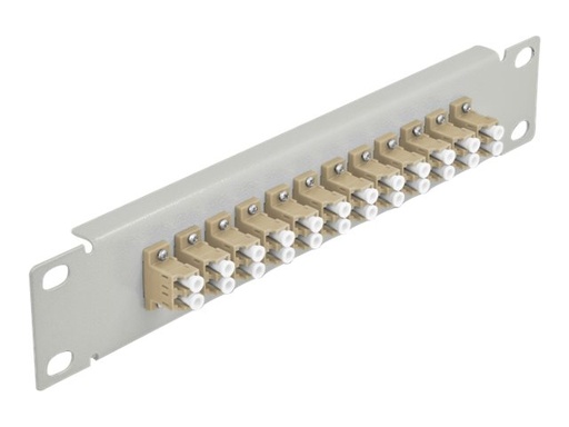 [66788] Delock Patch Panel - Schrankmontage - LC Duplex MM X 12 - Grau, beige - 1U - 25.4 cm (10")