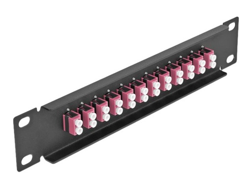[66769] Delock Patch Panel - LC Duplex MM X 12 - Schwarz - 1U - 25.4 cm (10")