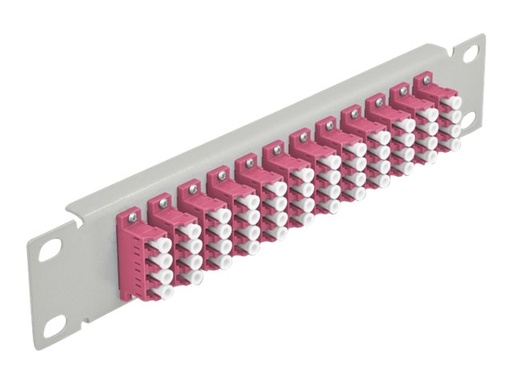 [66800] Delock Patch Panel - Rack montierbar - LC x 12 - Grau - 1U - 25.4 cm (10")