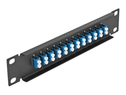 [66765] Delock Patch Panel - Rack montierbar - LC SM X 12 - Schwarz, Blau - 1U - 25.4 cm (10")