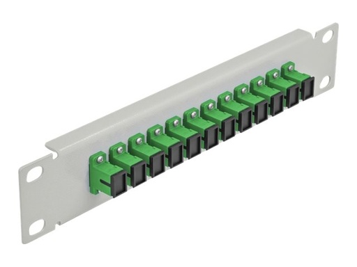 [66782] Delock Patch Panel - Schrankmontage - SC SM X 12 - Grau, grün - 1U - 25.4 cm (10")