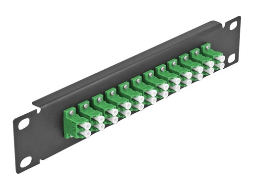 [66766] Delock Patch Panel - LC Duplex SM X 12 - Schwarz - 1U - 25.4 cm (10")