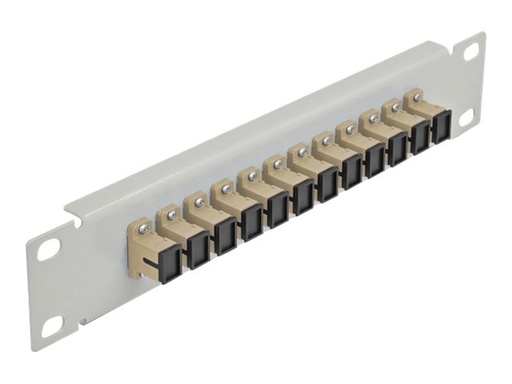 [66783] Delock Patch Panel - Schrankmontage - SC MM X 12 - Grau, beige - 1U - 25.4 cm (10")