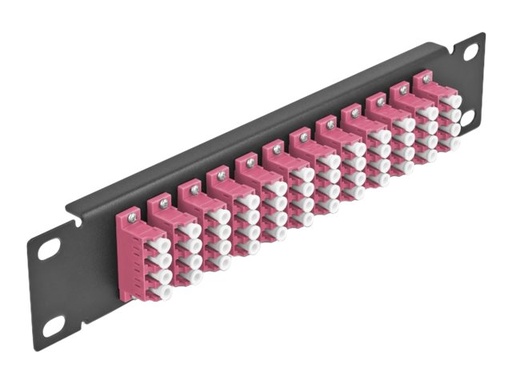 [66780] Delock Patch Panel - LC MM X 48 - Schwarz - 1U - 25.4 cm (10")