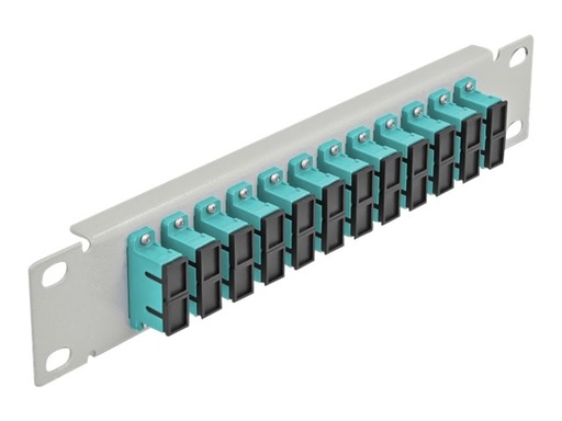 [66794] Delock Patch Panel - SC Duplex MM X 12 - Grau - 1U - 25.4 cm (10")