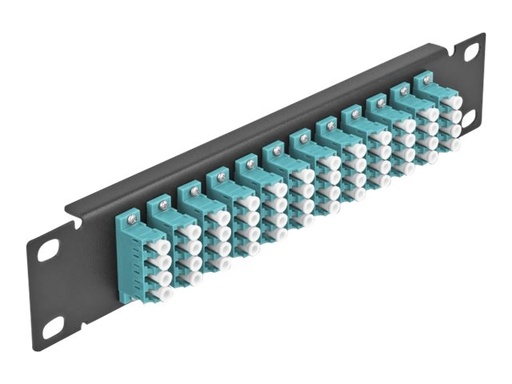 [66779] Delock Patch Panel - Schrankmontage - LC MM X 48 - Schwarz, Aquamarin - 1U - 25.4 cm (10")