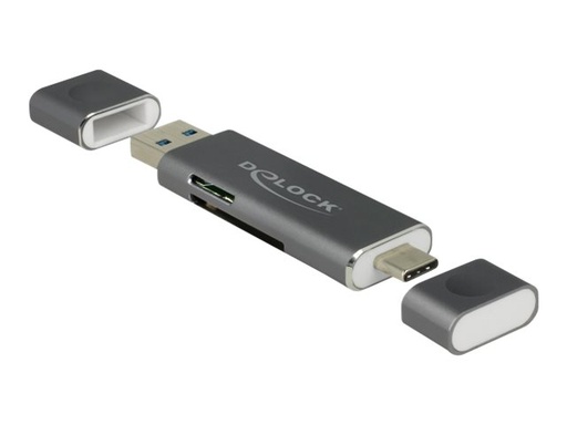 [91499] Delock USB Type-C / USB 3.1 Gen 1 Type-A > SD / MMC + Micro SD - Kartenleser (Multi-Format)