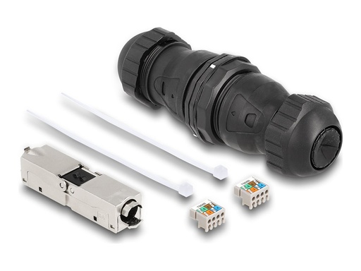 [67045] Delock Netzwerkkoppler - LSA zu LSA - STP - CAT 6a - staub- und wasserdicht (IP68)