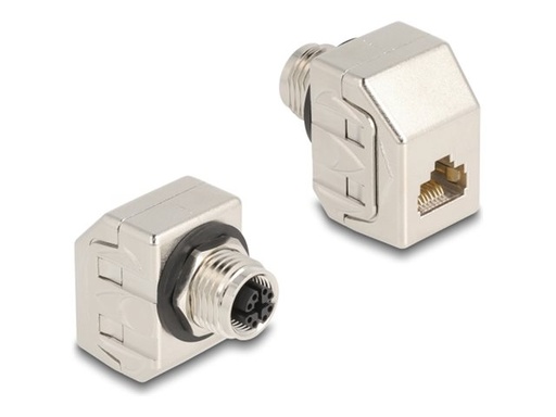 [60685] Delock Netzwerkadapter - 8-polig M12 (W) zu RJ-45 (W)