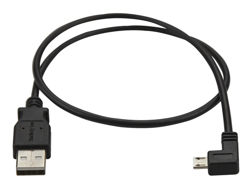 [USBAUB50CMLA] StarTech.com StarTech Micro USB Lade- und Sync-Kabel St/St - Links gewinkelt Micro-USB - 0,5m - USB-Kabel - Micro-USB Typ B (M)