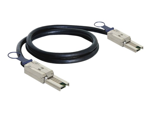 [83061] Delock Externes SAS-Kabel - 4x Shielded Mini MultiLane SAS (SFF-8088)