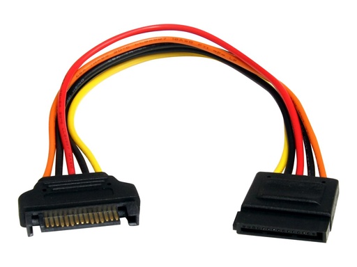[SATAPOWEXT8] StarTech.com 20cm SATA Strom Verlängerung - Stecker / Buchse - Serial-ATA Strom Verlängerungskabel - Spannungsversorgungs-Verlängerungskabel - SATA-Stromstecker (M)