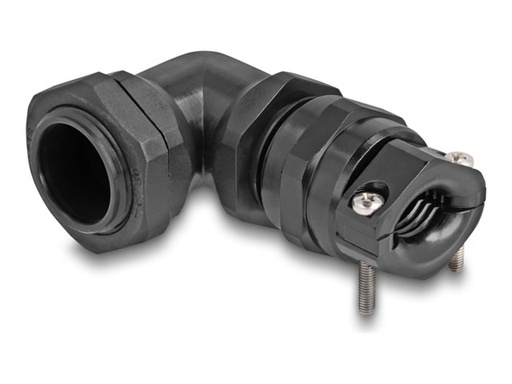 [60597] Delock Kabelverschraubung - Zugentlastung, Biegeschutz, 90° gewinkelt, PG16