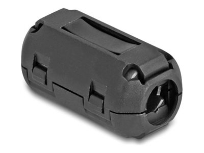[80946] Delock Ferritleiste - für runde Kabel bis zu 9 mm - Schwarz (Packung mit 2)