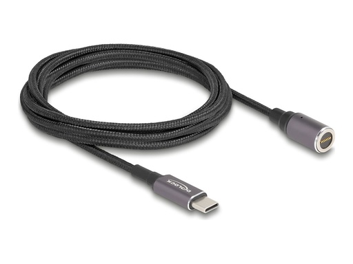 [80780] Delock Stromkabel - USB-C (M) zu 8-poliger Steckverbinder magnetisch - 20 V - 3 A - 1.8 m - USB-C Power Delivery (60W)