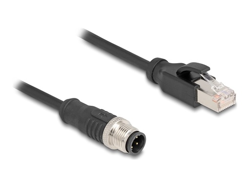 [80850] Delock Netzwerkkabel - 4-polig M12-D (M) zu RJ-45 (M)